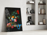 Elegant Floral Bouquet Glass Wall Art