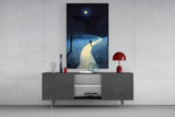 Moonlit Path Glass Wall Art