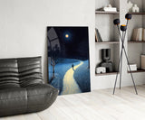 Moonlit Path Glass Wall Art