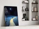 Moonlit Path Glass Wall Art