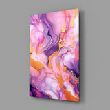 Ethereal Flowing Colors Glass Wall Art
