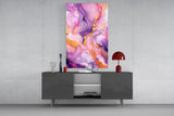 Ethereal Flowing Colors Glass Wall Art