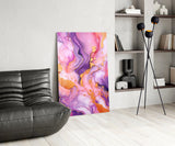 Ethereal Flowing Colors Glass Wall Art