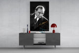 Ataturk Portrait Glass Wall Art