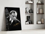 Ataturk Portrait Glass Wall Art