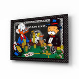 Luxury Poker Night Tableau en verre - 72x46 cm