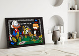 Luxury Poker Night Glass Wall Art