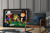 Luxury Poker Night Glass Wall Art