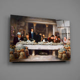 The Last Supper of Money Glass Wall Art