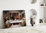 The Last Supper of Money Glass Wall Art