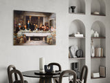 The Last Supper of Money Glass Wall Art
