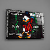 Duckman American Express Card Glass Wall Art