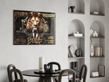 Lion King 100 Dollar Bill Glass Wall Art