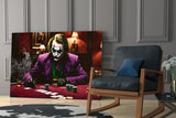 Joker Poker Night Glass Wall Art