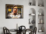 Pablo Escobar American Express Card Glass Wall Art