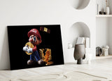 Mario Bitcoin Treasure Glass Wall Art