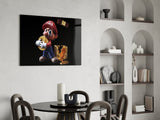Mario Bitcoin Treasure Glass Wall Art