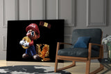 Mario Bitcoin Treasure Glass Wall Art