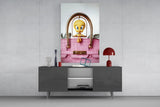 Tweety in Pink Purse Glass Wall Art