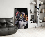 Tom & Jerry: Gangster Style Glass Wall Art