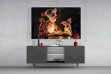Tigger & Piglet in Midnight Glass Wall Art
