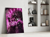 Vader & Cheshire Cat Throne Glass Wall Art