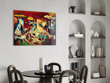 Abstract Expressionist Glass Wall Art