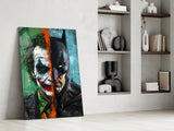 Joker & Batman Split Face Glass Wall Art