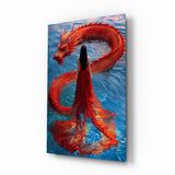 Mystische Kreatur Glasbild - 72x46 cm