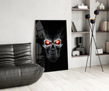 Fiery Skull Glass Wall Art