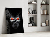Fiery Skull Glass Wall Art