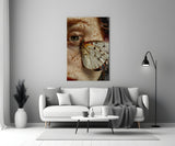 Butterfly on Skin Glass Wall Art