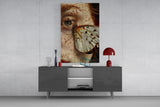 Butterfly on Skin Glass Wall Art