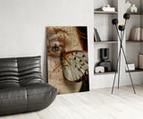 Butterfly on Skin Glass Wall Art