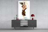 Elegant Hand with Bird and Halo Glass Wall Art