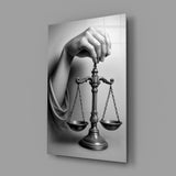Justice Scale Hand Glass Wall Art