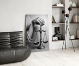 Justice Scale Hand Glass Wall Art