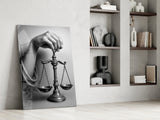 Justice Scale Hand Glass Wall Art