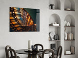 Butterfly Wing in Fire Glass Wall Art