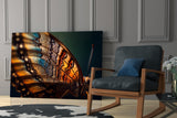 Butterfly Wing in Fire Glass Wall Art