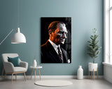 Elegant Red and Black Portrait Glass Wall Art