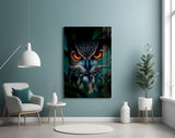 Eerie Owl Eyes Glass Wall Art