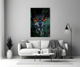 Eerie Owl Eyes Glass Wall Art