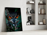 Eerie Owl Eyes Glass Wall Art