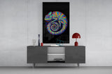 Psychedelic Chameleon Glass Wall Art