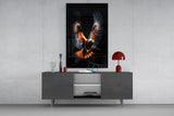 Eagle in Flight Glass Wall Art