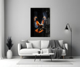 Eagle in Flight Glass Wall Art