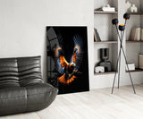 Eagle in Flight Glass Wall Art