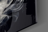 Ferocious Wolf in Flames Glass Wall Art