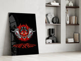 Devil's Mask Glass Wall Art